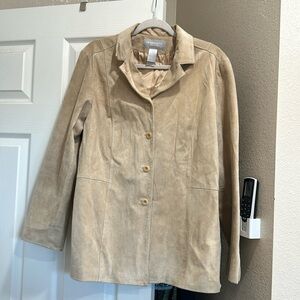 Tan suede jacket blazer